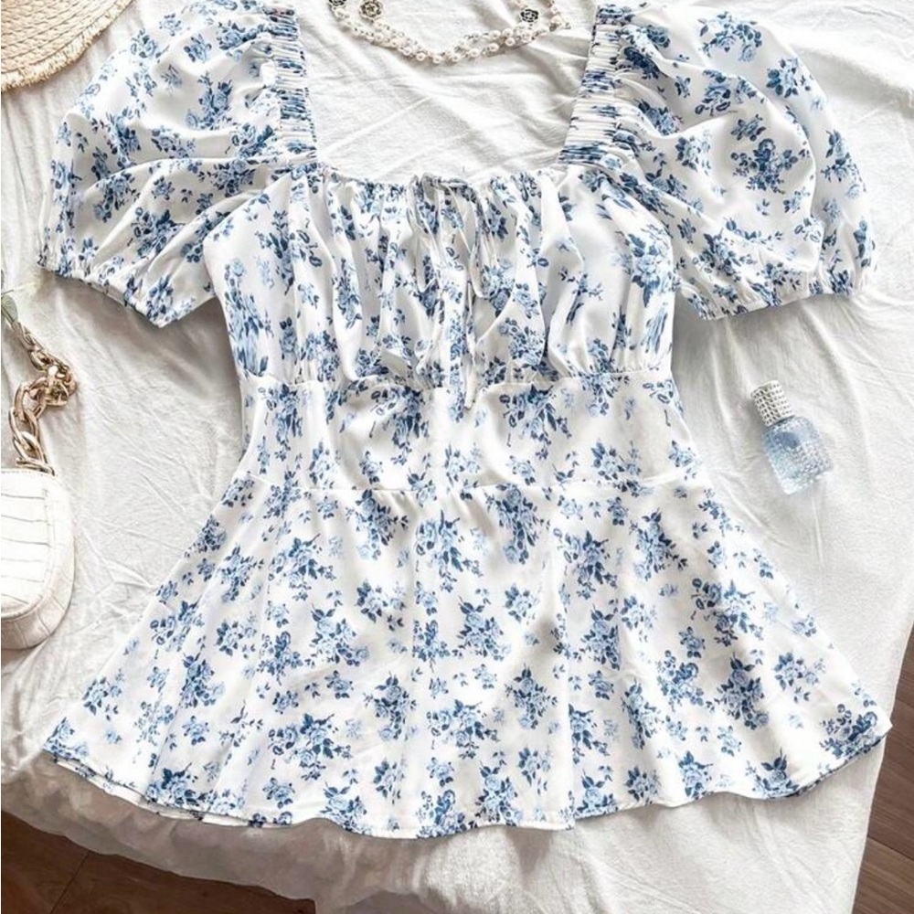 Blue Floral Shirt - Picture 2 of 2
